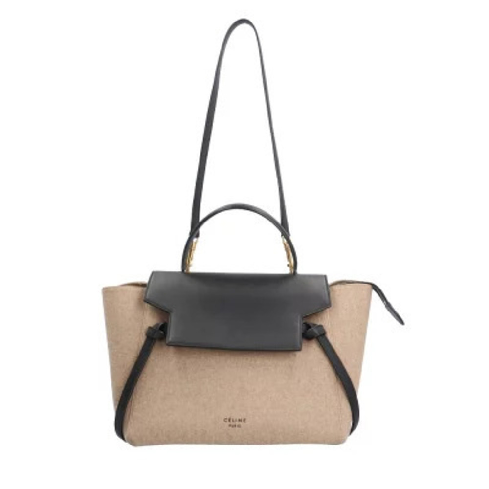 Celine Belt Bag Shoulder Canvas Beige